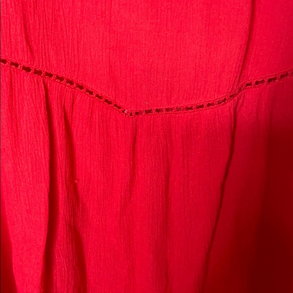 Plus Size Red Tunic Top View 4